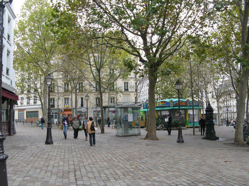 Place de l'Abbes. Tourist streets in Paris