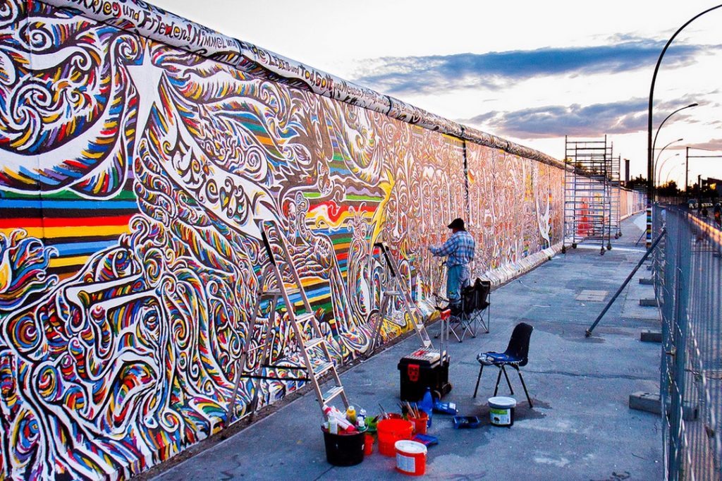 Il muro di Berlino di 1.316 metri