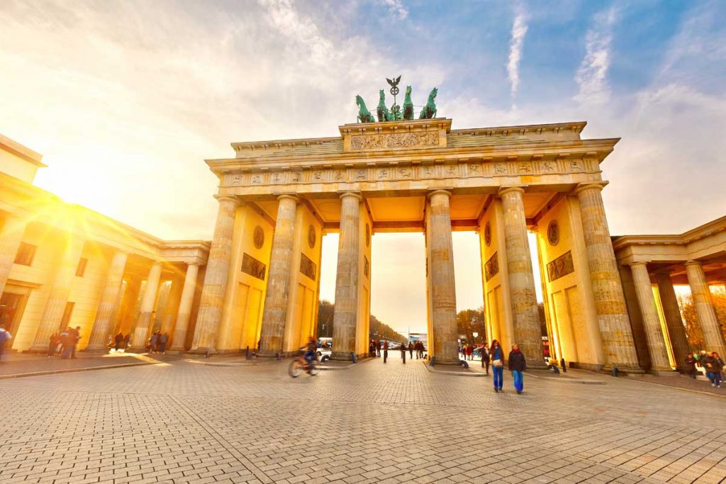 The Brandenburg Gate is the architectural symbol of Berlin.