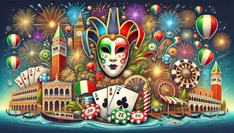 Casino-Boni mit Karnevalsmotiven in Venedig