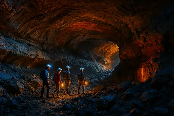 ruta subterránea brillante