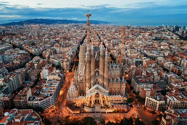 Skyline der Basilika Barcelona